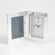 Silver Plated Alarm Clock with a 3 1/2"x5" Picture Frame